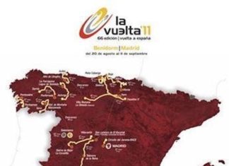 La política en el Pais Vasco viaja sobre dos ruedas. La vuelta ciclista a España «regresa» al País Vasco Cartel de la Vuelta a España 2011