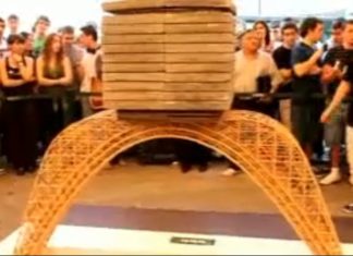 Bilbao: un puente de 7 kg., soporta 700 kg. de peso