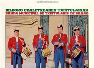 Un disco de la Banda Municipal de Txistularis de Bilbao en venta en una web italiana