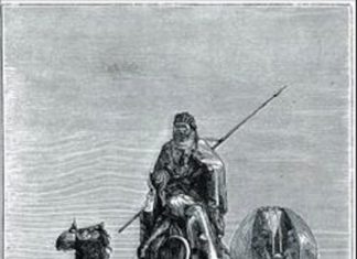 A trip through the Italian peninsula by Navarrese rabbi and traveler Benjamin of Tudela Grabado que representa a Benjamin de Tudela