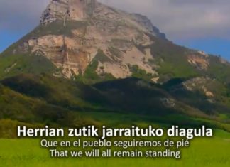 Una declaración de principios hecha música: Los Vascos estamos en nuestro sitio. Seguimos en pié