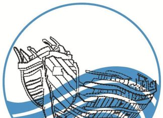 El barco vasco del siglo XVI que es un símbolo de la ONU, volverá a navegar logo del programa Patrimonio Cultural Subacuático de la Unesco, con la imagen de la imagen del ballenero vasco San Juan encontrado en Red Bay