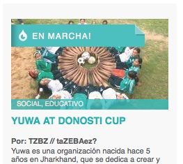 ¡Conseguido!. Las chicas del equipo Yuwa (India) estarán en el Donosti Cup. Eskerrik Asko!!!