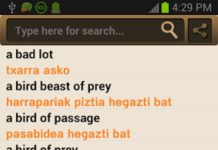 Un diccionario Euskera-Inglés para dispositivos Android