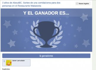 Ya tenemos ganador para: Gana una comida para dos personas en el Restaurante Makatzeta