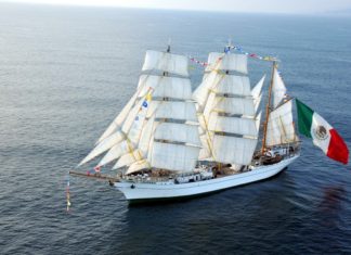 Los «buques-escuela vascos» que surcan los 7 mares El Buque Escuela Velero Cuauhtemoc de la Armada de México, diseñado y construido por vascos, celebra su 32 "cumpleaños"