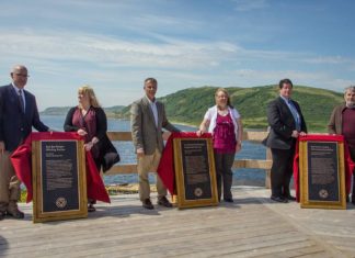 The plaques designating Red Bay as a World Heritage Site are laid, and again, no Basques were present