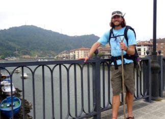 Los regalos que ofrece el Camino de Santiago del Norte (también para los vascos) Kent Halliburton en Orio durante su recorrido del Camino de Santiago por la Costa Vasca