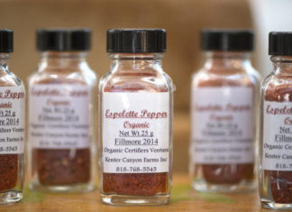 ¿Son «pimientos de Ezpeleta» unos pimientos de California? Simplemente, no Espelette powder David Karp Espelette chile powder ground from chiles grown by Kenter Canyon Farms in Fillmore.