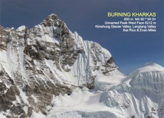 Un «pico sin nombre» de Nepal conquistado por un vasco y un norteamericano La ruta "Burning Kharkas" hasta la cima del "pico sin Nombre" en el Himalaya nepalí