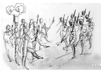 «Dantza» un proyecto de película que se perfila como extraordinario (vídeo) Boceto del Storyboard de l pelucula vasca Dantzan