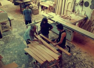 Argentine cedar from the “Jesuit missions” for a txalaparta. Oreka TX in Buenos Aires (photos)