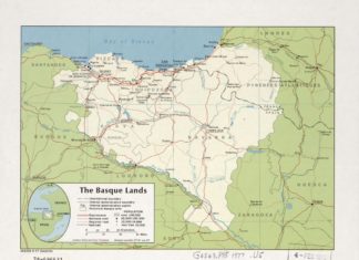 “The Basque lands”, a CIA Map from 1977