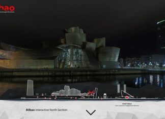 Un espectacular paseo 360º por Bilbao. De no perderse pantalla de inicio de este recorrido por Nilbao con fotografías del arquitecto portugues Nuno Madeira