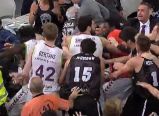 Bilbao Basket y Laboral Kutxa. Una vergüenza internacional para los vascos En mitad de esa pelea campal estaba un niño de menos de 10 años