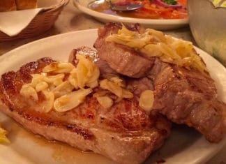 Basque cuisine, the “authentic regional cuisines” between the Rockies and the Sierra Nevada Pork Chops with garlic at the Star Hotel.