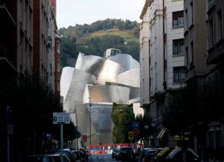 Cris Michael, (a “parachutist with earmuffs”): Bilbao citizens seem disproportionately well-off Frank Gehry’s Guggenheim Museum in Bilbao: does it do enough for the city’s ordinary residents? Photograph: Gary Calton