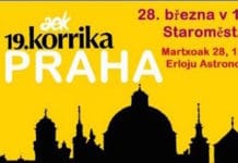 Cultura y Economía, las «conexiones profundas» entre Euskadi y la República Checa Cartel de la Korrika en Praga