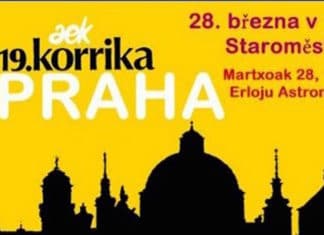 Kultura eta Ekonomia, Euskadiren eta Txekiar Errepublikaren arteko “lotura sakonak” Cartel de la Korrika en Praga