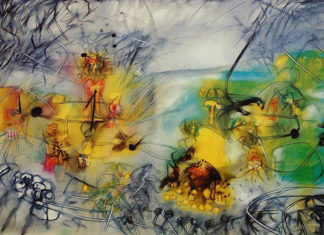 Un simposio internacional para estudiar la aportación de la diáspora vasca a la cultura universal Roberto Matta Echaurren, dit Roberto Matta, Naissance des Amériques, huile sur toile, 1953. Crédit : Taller de encuentros.