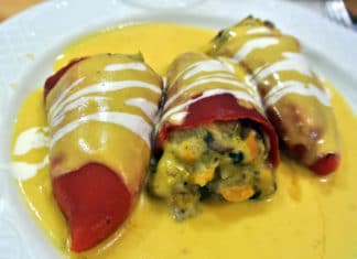 Las experiencias de una vegetariana sueca en el País Vasco. ¡Le ha encantado! Veggietown. Unos ricos pimientos rellenos aptos para vegetarianos