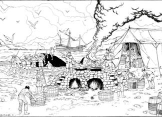 Una exposición en Islandia sobre la historia de los balleneros vascos en aquel país Imagén de balleneros vascos en Islandia a principio del siglo XVII