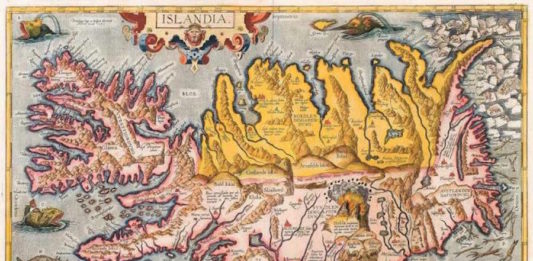 Mapa de Islandia en un artículo sobre las lenguas mas antiguas del mundo