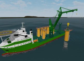 This is the boat that La Naval is building, despite the European Commission and Joaquín Almunia The multipurpose vessel Living Stone is being built by the Spanish shipyard LaNaval near Bilbao where recently the keel laying ceremony took place. (Graphic: DEME)