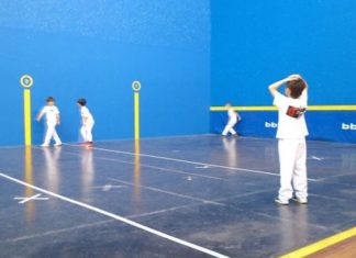 Observing the decline(?) of Basque handball from Ireland Children play at Kurene pelota club in Sopela. Photograph- Guy Hedgecoe