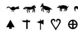 A excellent collection of “Basque fonts” and more information on Basque typography (III) Iconos que reproducen imágenes que aparecen en las "kutxas" contenidos en alguna de las tipografías "Euskara"