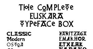 Muestra de las 14 fuentes Euskara