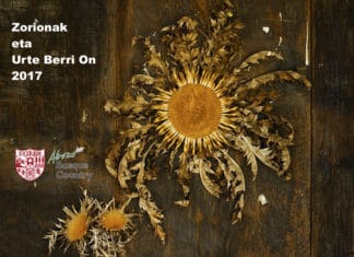 Zorionak eta Urte Berri On. With Basque carols from Cambridge, and an Olentzero from Tolosa in 1952 Eguzkilorea. Senpere, Lapurdi. Euskal Herria. Stemless carline thistle or Silver thistle. Saint-Pée-sur-Nivelle, Labourd. Basque Country. ( Garuna bor-bor)