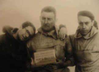 Txileko mendi bat “Euzkadi” bezala bataiatu zuen Arabar Errioxako euskalduna, Agapito Palacios (eta askoz gehiago) Agapito Palacios, y otros vascos en la cima del "Cerro Euzkadi" en el momento de su "bautizo"