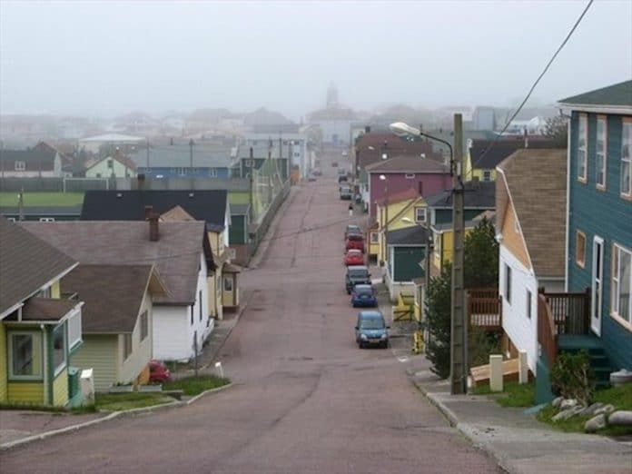 Vista de Saint Pierre en Saint en Saint Pierre et Miquelon