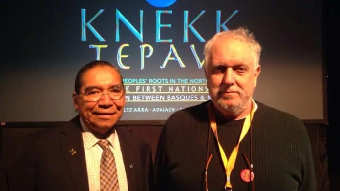 Stephen Augustine, Cape Breton University's associate vice-president of Indigenous Affairs and Unama'ki College (left) and Xabi Otero, director of Jauzarrea. (Holly Conners/CBC) Stephen Augustine, Cape Breton University's associate vice-president of Indigenous Affairs and Unama'ki College (left) and Xabi Otero, director of Jauzarrea. (Holly Conners/CBC)