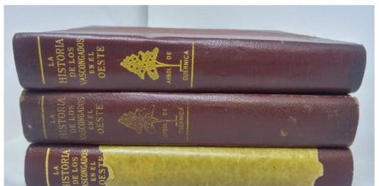 Libro «La historia de los Vascongados en el Oeste» publicado en USA en 917