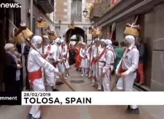 Tolosako Inauteriak Euronewseko «NO COMMENT» atalean Carnaval de Tolosa