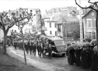 March 22, 2019: 59 years without Lehendakari Aguirre Entierro del Lehendakari Aguirre (ARCHIVO DEL NACIONALISMO VASCO)