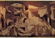 Gernika no la destruyeron ni los «republicanos» ni los «nacionalistas». Fueron los «rebeldes» Tapiz del «Guernica» expuesto en la ONU