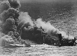 The Mariners who Served in the US Merchant Marines to Be Awarded; Among Them, Hundreds of Basques Buque de la Marina Mercante USA hundido en la IIGM