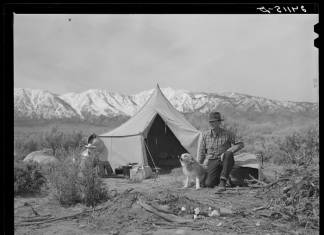 Guides to Discover the History of the Basque Sheepherders Out West Basque sheepherder camped on the range. Dangberg Ranch, Douglas County, Nevada. Photo by Arthur Rothstein. 1940