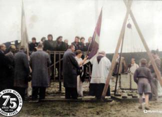 75 years, and many more, of the Necochea Basque Center in Argentina Colocación de la primera piedra del Centro Basco de Necochea (1946)