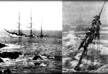 Basque emigrants didn’t travel on rafts, but many were tricked and exploited, and died at sea Representación del hundimiento del velero Leopoldina Rosa