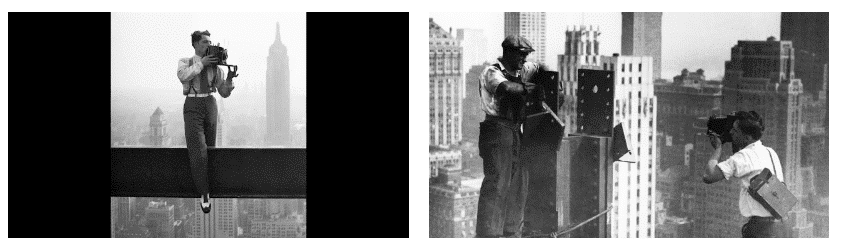 Fotógrafo trabajando en las obras del Rockefeller Center