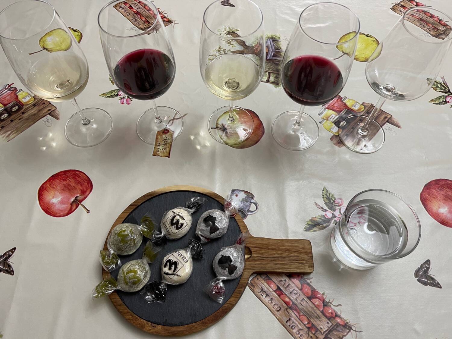 The Bizkarra truffles and the wines we tasted them with