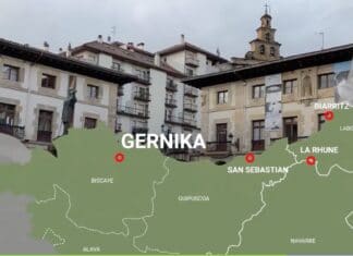 Euskal Herriari buruzko saio berezia GEOn (Frantzia). Edo bizitzak poz txikiak (handiak) oparitzen dituenean Mapa del especial GEO-fr sobre el País Vasco publicado en mayo de 2021