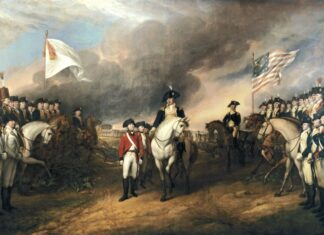 The role of the Basques in the US War of Independence Rendición de las tropas británicas en la batalla de Yorktown, que significó el final de la Guerra de Independencia de los USA (John Trumbull, 1840)