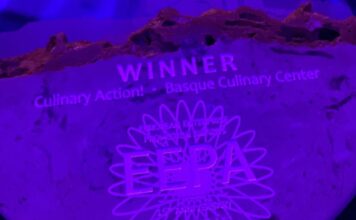 Basque Culinary Center, Europako espiritu ekintzailea sustatzeko ekimenik onena izateagatik saritua Proyección del anuncio del BCC como ganador ganador en la EEPA 2021