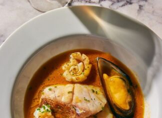 A Basque café in the heart of LA, under the direction of chef Daniel Rose Un plato del Café Basque en los Angeles