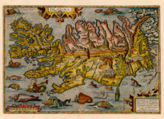 Basque whalers in Iceland on the website of the US Library of Congress Mapa de Islandia Abraham Ortelius 1587 Ruderman Antique Maps Inc